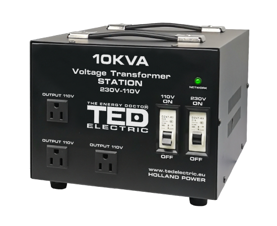 Transformator 230-220v la 110-115v 10000va/8000w cu carcasa ted000231