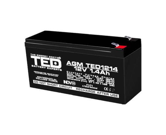Acumulator agm vrla 12v 1,4a dimensiuni 97mm x 47mm x h 50mm f1 ted battery expert holland ted002716 (20)