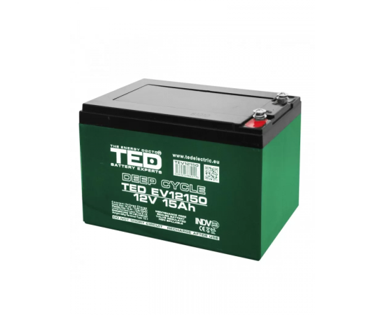 Acumulator agm vrla 12v 15a deep cycle 151mm x 98mm x h 95mm pentru vehicule electrice m5 ted battery expert holland ted003775 (4)