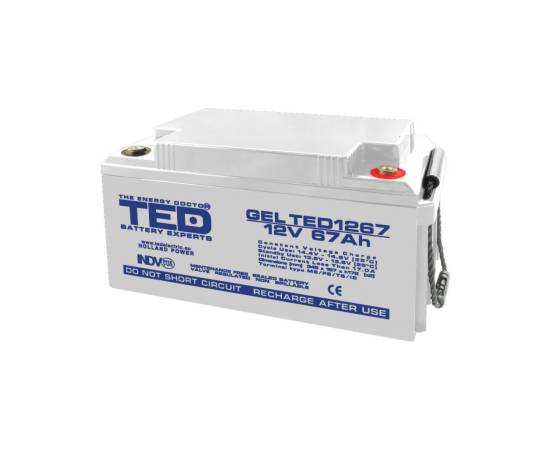 Acumulator agm vrla 12v 67a gel deep cycle 350mm x 166mm x h 176mm m6 ted battery expert holland ted003461 (1)