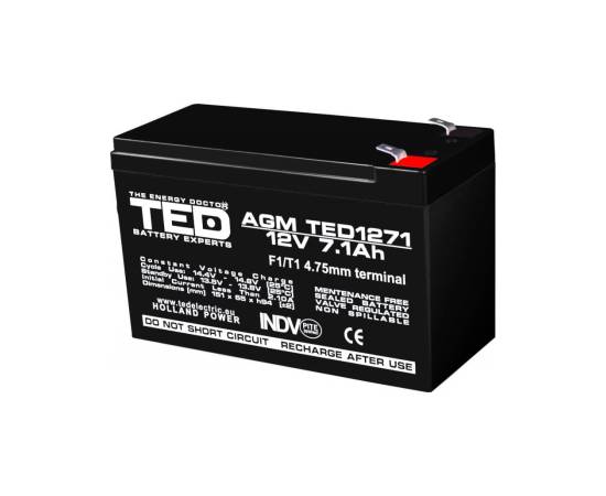 Acumulator agm vrla 12v 7,1a dimensiuni 151mm x 65mm x h 95mm f1 ted battery expert holland ted003416 (5)