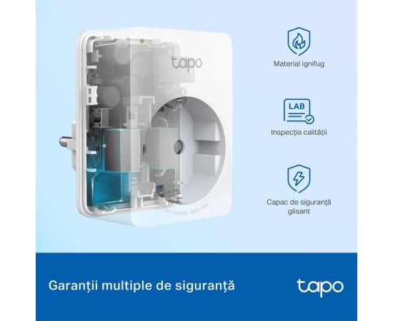 Mini priza wifi smart compatibila cu matter tp-link - tapo p100m, 2 image