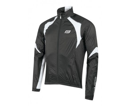Jachetă ciclism FORCE X53 - negru/alb mărime M