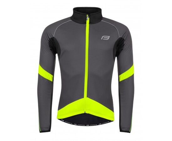 Jachetă ciclism FORCE X70 Windster gri/negru/fluo mărime L