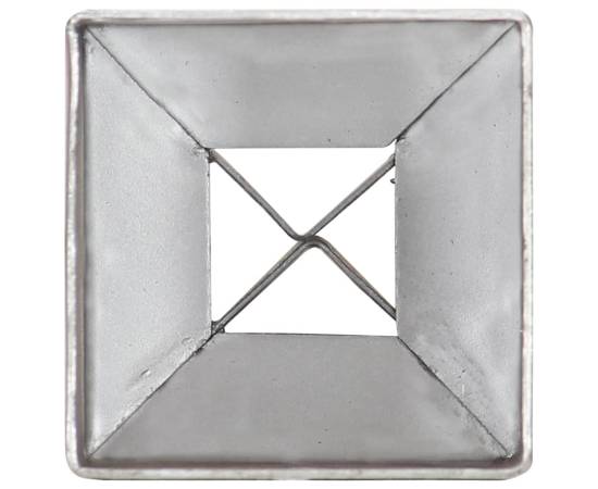 Țăruși de sol, 12 buc., argintiu, 7x7x75 cm, oțel galvanizat, 5 image