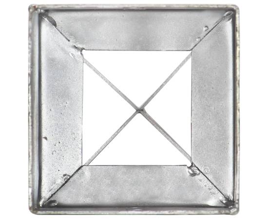 Țăruși de sol, 6 buc., argintiu, 10x10x76 cm, oțel galvanizat, 5 image