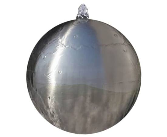 Fântână sferică de grădină cu led-uri, 40 cm, oțel inoxidabil, 2 image