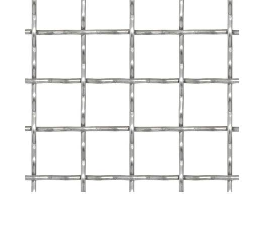 Gard de sârmă sertizată, 50x50 cm, 31x31x3 mm, oțel inoxidabil, 3 image