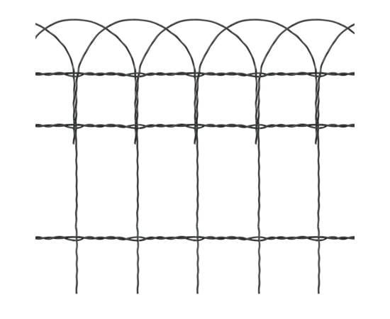 Gard delimitare grădină fier vopsit electrostatic 10 x 0,4 m, 3 image