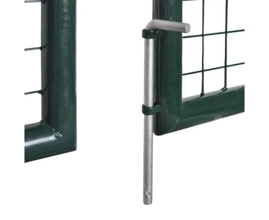Poartă de gard din oțel, verde, 306 x 175 cm, 7 image