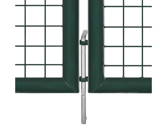 Poartă de gard din oțel, verde, 306 x 175 cm, 5 image