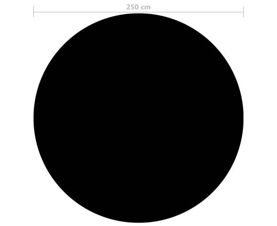 Prelată piscină, negru, 250 cm, pe, 4 image