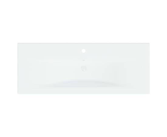 Chiuvetă încorporată cu robinet, alb, 101x39x18 cm, ceramică, 8 image