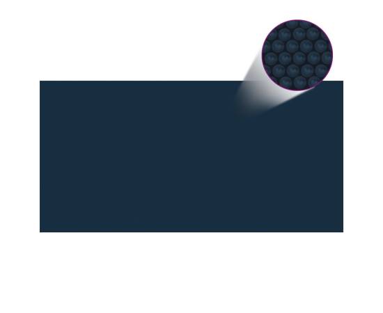 Folie solară plutitoare piscină, negru/albastru, 732x366 cm, pe, 2 image