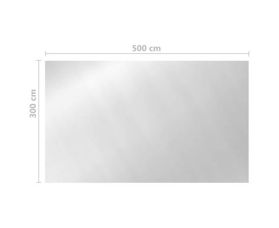 Prelată de piscină, argintiu, 500x300 cm, pe, dreptunghiular, 5 image