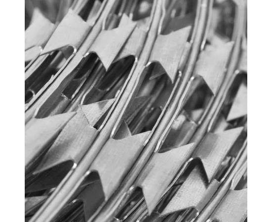 Sârmă ghimpată bto-22 concertina cu lame, 100 m oțel galvanizat, 4 image
