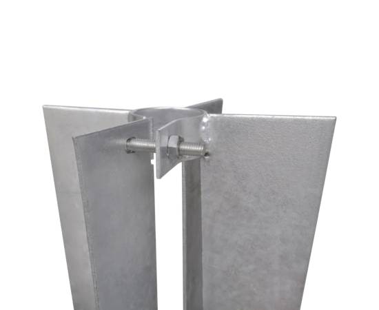 Țăruși de stâlp de gard, 2 buc., oțel, 2 image