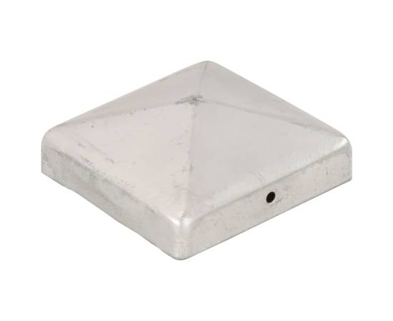 Capace stâlpi de gard piramidă 6 buc. metal galvanizat 91x91 mm, 2 image