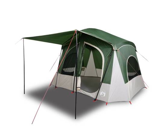Cort cabină de camping, 5 persoane, verde, impermeabil, 2 image