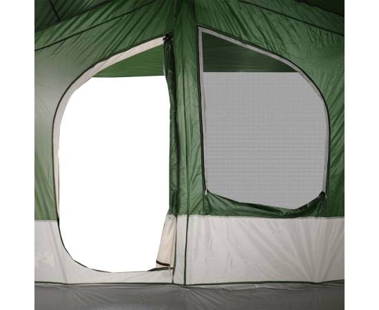 Cort cabină de camping, 5 persoane, verde, impermeabil, 10 image