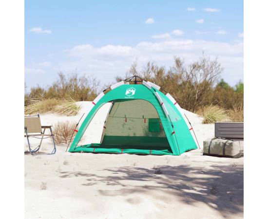 Cort camping 4 persoane verde marin impermeabil setare rapidă, 3 image