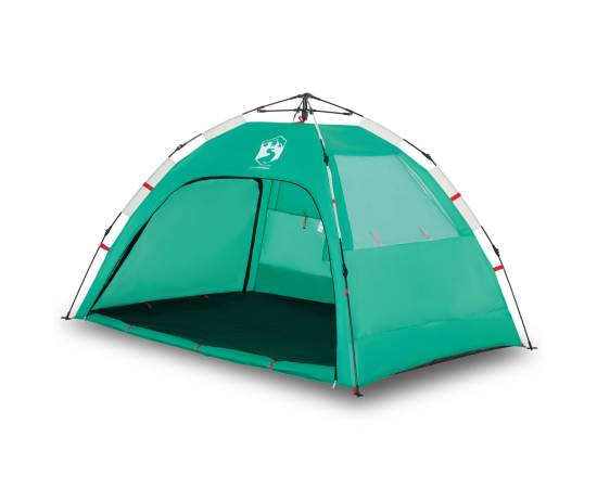 Cort camping 4 persoane verde marin impermeabil setare rapidă, 2 image