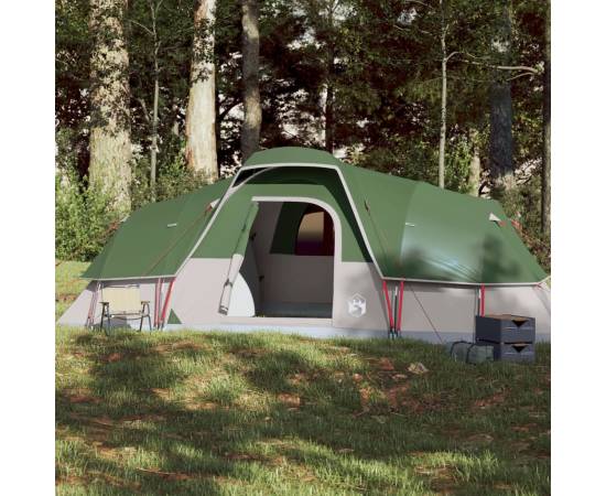 Cort de camping cupolă pentru 1 persoană, verde, impermeabil