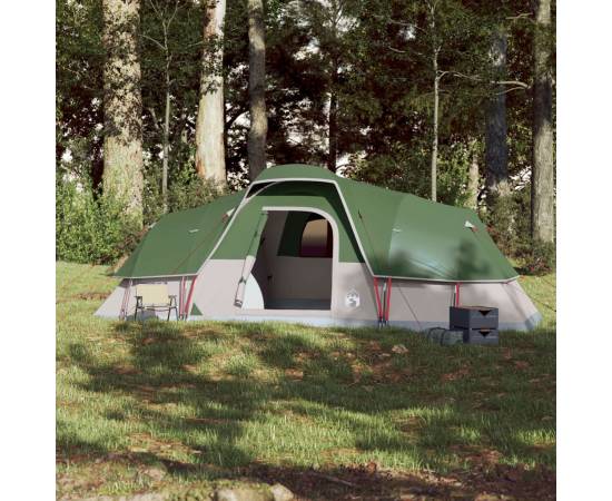 Cort de camping cupolă pentru 1 persoană, verde, impermeabil, 3 image