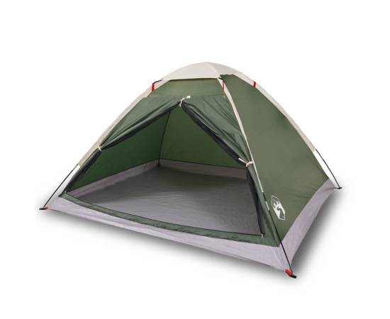 Cort de camping cupolă pentru 2 persoane, verde, impermeabil, 2 image