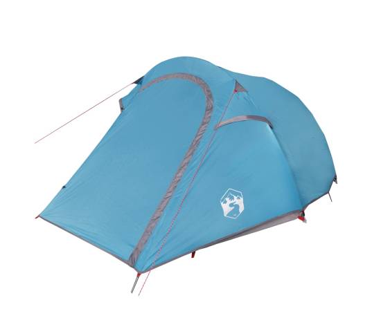 Cort de camping pentru 3 persoane, albastru, impermeabil, 5 image