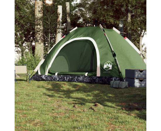 Cort de camping pentru 5 persoane, eliberare rapidă, verde, 3 image