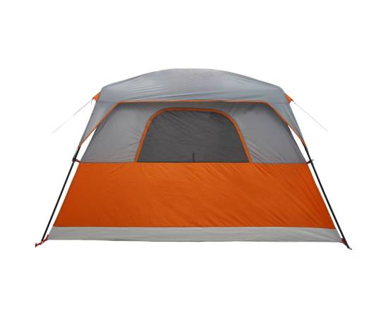 Cort de camping pentru 6 persoane, gri/portocaliu, impermeabil, 9 image