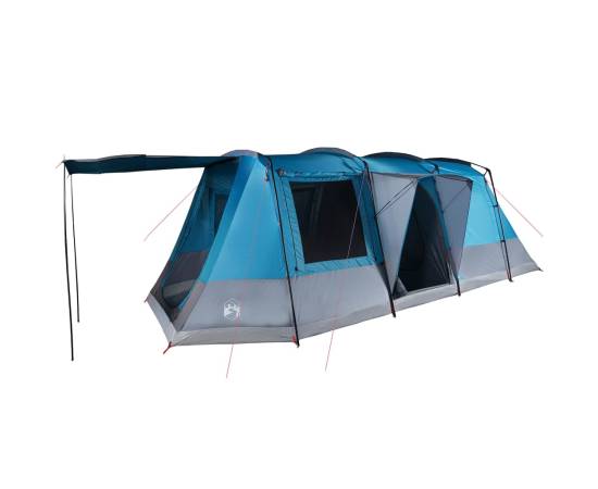 Cort de camping tunel pentru 4 persoane, albastru, impermeabil, 2 image