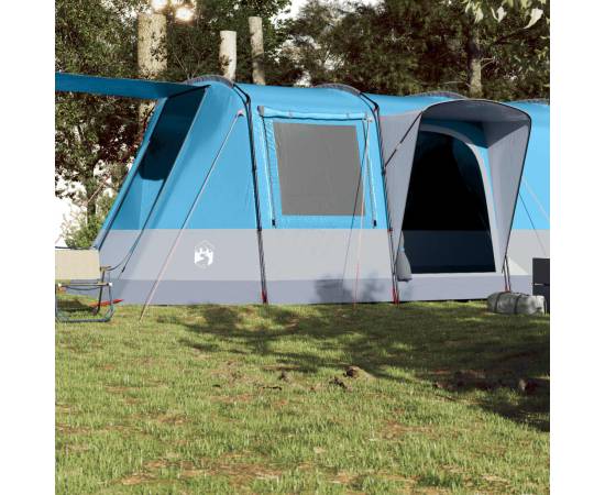Cort de camping tunel pentru 4 persoane, albastru, impermeabil, 3 image