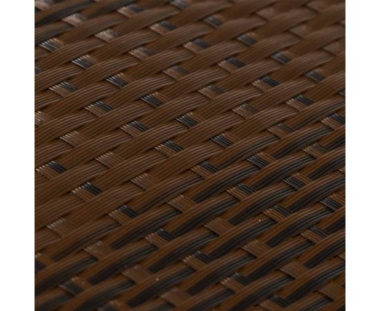 Paravan pentru balcon, maro și negru, 1000x80 cm, poliratan, 5 image