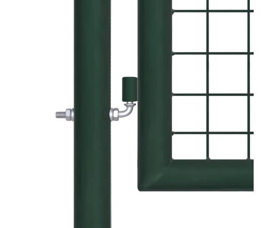 Poartă de gard, verde, 100 x 150 cm, oțel, 3 image