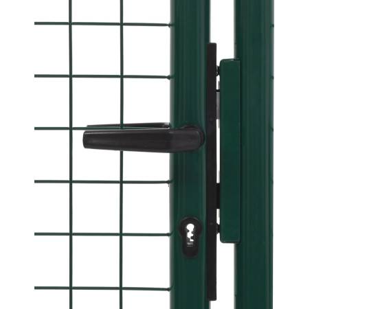 Poartă de gard, verde, 100 x 150 cm, oțel, 4 image