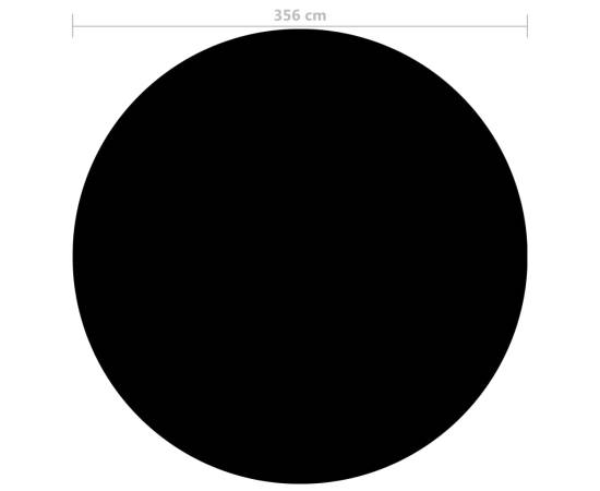 Prelată piscină, negru, 356 cm, pe, 3 image