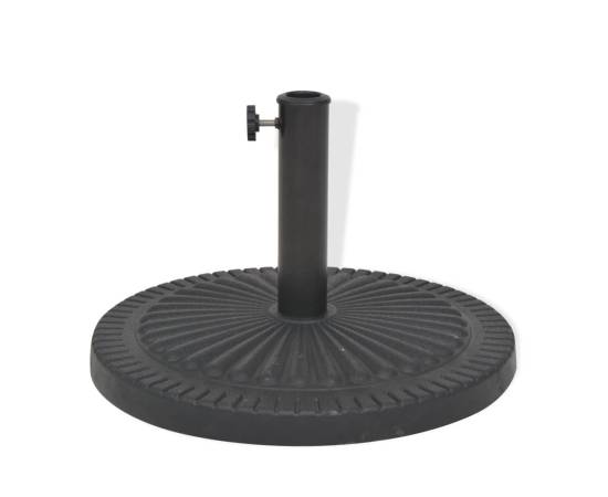 Suport umbrelă de soare, rășină, rotund, negru, 29 kg, 3 image