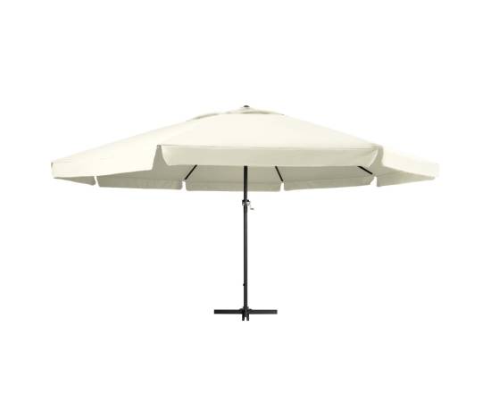 Umbrelă de soare cu stâlp aluminiu, alb nisipiu, 600 cm, 2 image