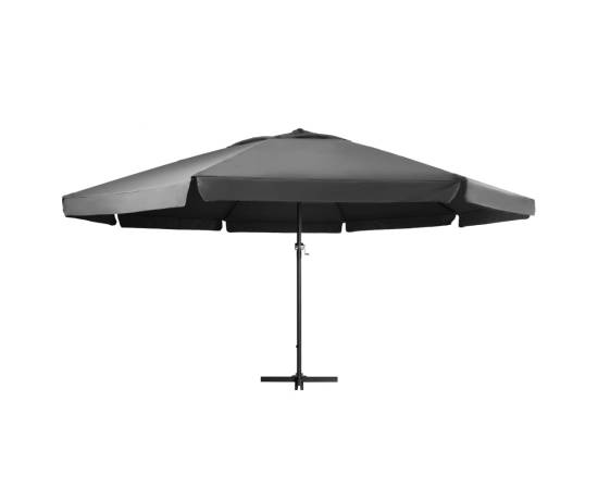 Umbrelă de soare cu stâlp aluminiu, antracit, 600 cm, 2 image