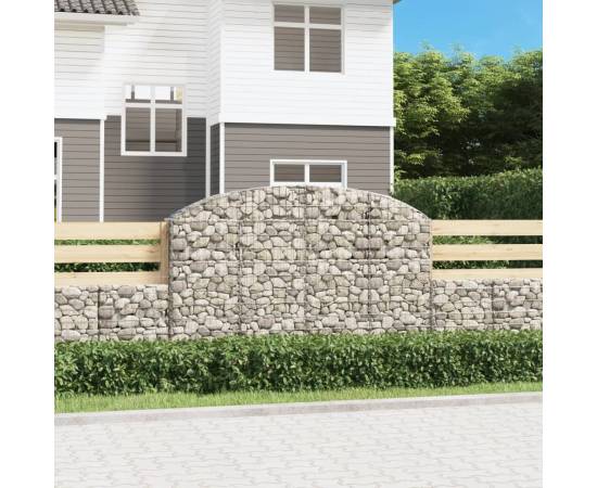 Coș gabion arcuit 200x30x120/140 cm fier galvanizat