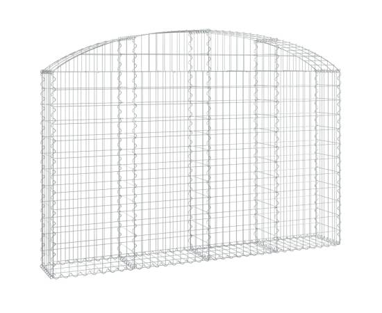 Coș gabion arcuit 200x30x120/140 cm fier galvanizat, 2 image