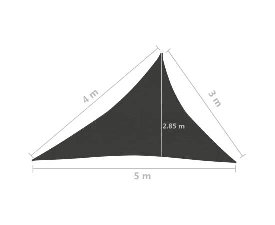 Pânză parasolar , antracit , 3x4x5 m, hdpe ,160 g / m², 6 image