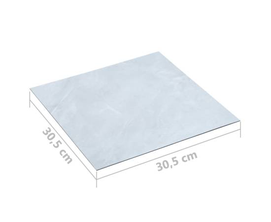 Plăci de pardoseală autoadezive 20 buc. alb marmură pvc 1,86 m², 7 image