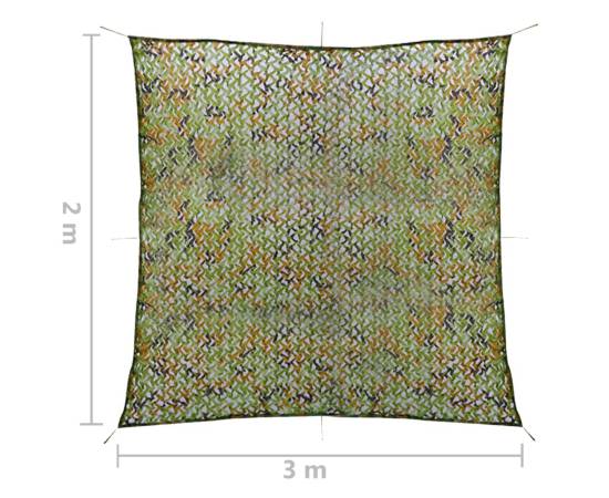 Plasă de camuflaj cu geantă de depozitare, verde, 2x3 m, 5 image