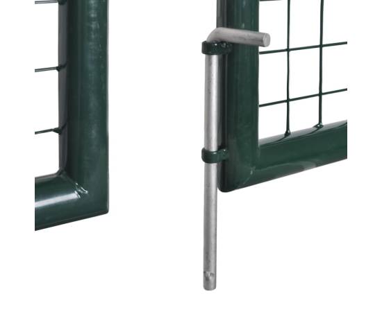 Poartă de gard din oțel, verde, 306 x 150 cm, 7 image