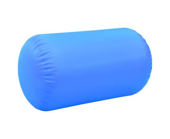 Rulou de gimnastică gonflabil cu pompă, albastru, 100x60 cm pvc, 4 image