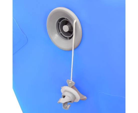 Rulou de gimnastică gonflabil cu pompă, albastru, 100x60 cm pvc, 7 image