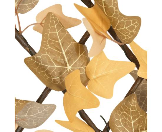 Spalier frunze arțar artificiale extensibil, oranj, 180x30 cm, 5 image